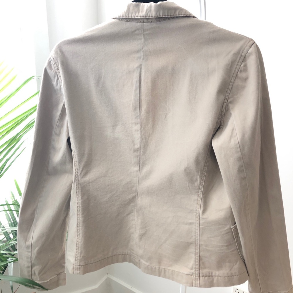 Single-Buttoned Blazer Jacket (Khaki) - image 5
